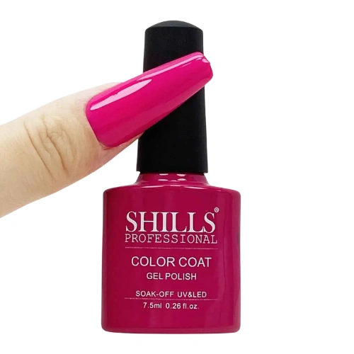 Shills Professional Color Coat Gel Polish – Hot Pink Shine