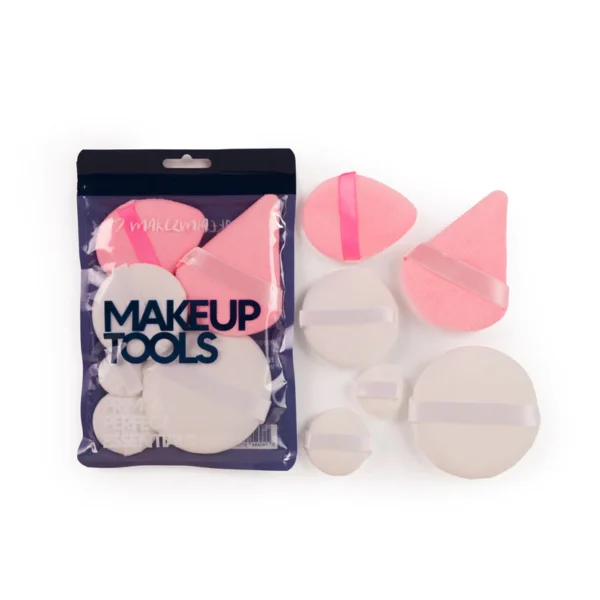 Makezmia Powder Puff Set 6 Pcs - Prem & Perfect Essentials
