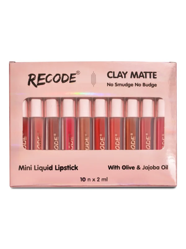 Recode Clay Matte Liquid Lipsticks 10Pcs