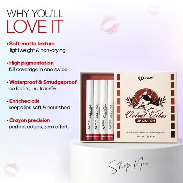 Recode Velvet Vibes Crayon Lipstick Set