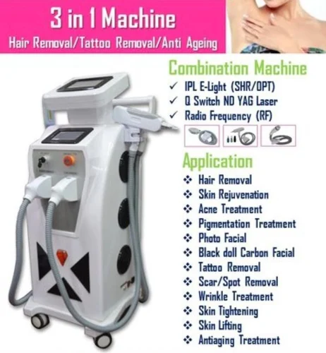 IPL 3 in 1 Laser Machine | IPL ND YAG Laser RF Machine